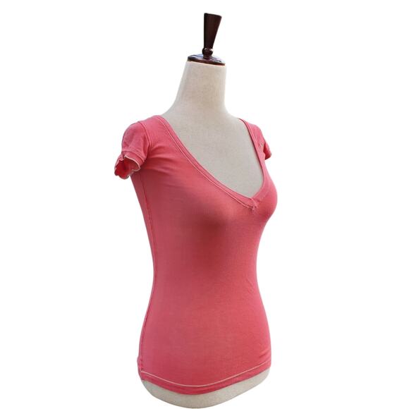 Abercrombie & Fitch Y2k Slim Fit Pink Long T-Shirt - Size Small - Picture 4 of 7